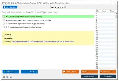 SAP C_S4CFI_2202 SAP Certified Application Associate - SAP S/4HANA Cloud (public) - Finance Implementation Practice test exam simulator test engine exam Prep practice test questions answers Image 6