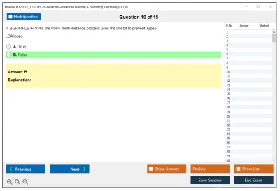 Huawei H12-831_V1-0 HCIP-Datacom-Advanced Routing & Switching Technology V1.0 Practice test exam simulator test engine exam Prep practice test questions answers Image 10