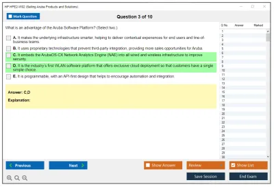 HP HPE2-W02 Selling Aruba Products and Solutions Practice test exam simulator test engine exam Prep practice test questions answers Image 3