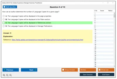 Adobe AD0-E102 Adobe Experience Manager Business Practitioner Practice test exam simulator test engine exam Prep practice test questions answers Image 6