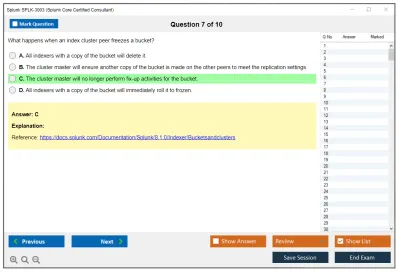 Splunk SPLK-3003 Splunk Core Certified Consultant Practice test exam simulator test engine exam Prep practice test questions answers Image 7