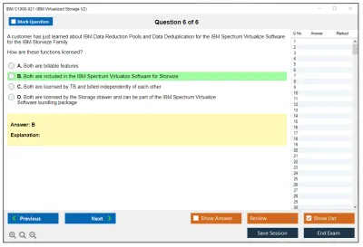 IBM C1000-021 IBM Virtualized Storage V2 Practice test exam simulator test engine exam Prep practice test questions answers Image 6