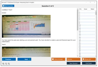 Microsoft 77-728 Excel 2016 Expert: Interpreting Data for Insights Practice test exam simulator test engine exam Prep practice test questions answers Image 5