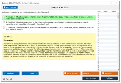 Blockchain CBSA BTA Certified Blockchain Solution Architect Practice test exam simulator test engine exam Prep practice test questions answers Image 14