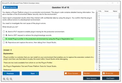 Microsoft PL-400 Microsoft Power Platform Developer Practice test exam simulator test engine exam Prep practice test questions answers Image 15