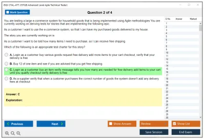 iSQI CTAL-ATT Certified Tester Advanced Level Agile Technical Tester Practice test exam simulator test engine exam Prep practice test questions answers Image 2