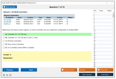 Aruba ACMP_6.4 Aruba Certified Mobility Professional 6.4 Practice test exam simulator test engine exam Prep practice test questions answers Image 7