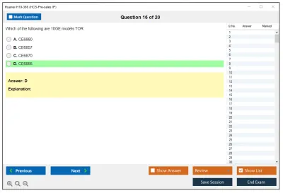 Huawei H19-366 HCS-Pre-sales IP Practice test exam simulator test engine exam Prep practice test questions answers Image 16