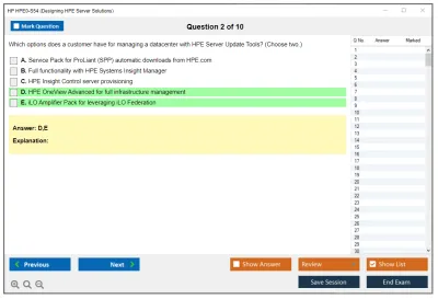 HP HPE0-S54 Designing HPE Server Solutions Practice test exam simulator test engine exam Prep practice test questions answers Image 2