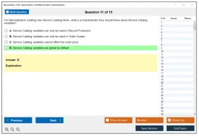 ServiceNow CSA ServiceNow Certified System Administrator Practice test exam simulator test engine exam Prep practice test questions answers Image 11