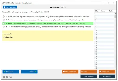 IAPP CIPM Certified Information Privacy Manager (CIPM) Practice test exam simulator test engine exam Prep practice test questions answers Image 2