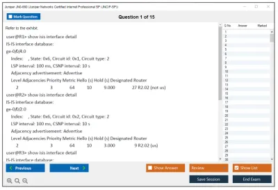 Juniper JN0-660 Juniper Networks Certified Internet Professional SP (JNCIP-SP) Practice test exam simulator test engine exam Prep practice test questions answers Image 1