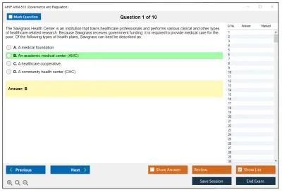 AHIP AHM-510 Governance and Regulation Practice test exam simulator test engine exam Prep practice test questions answers Image 1
