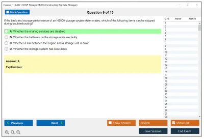 Huawei H13-622 HCNP Storage CBDS (Constructing Big Data Storage) Practice test exam simulator test engine exam Prep practice test questions answers Image 9