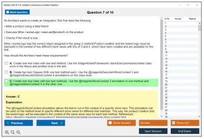 Adobe AD0-E718 Adobe Commerce Architect Master Practice test exam simulator test engine exam Prep practice test questions answers Image 7