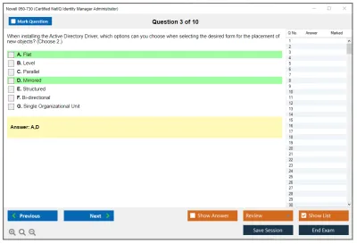 Novell 050-730 Certified NetIQ Identity Manager Administrator Practice test exam simulator test engine exam Prep practice test questions answers Image 3