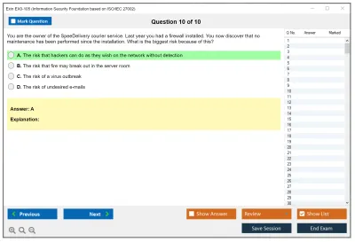 Exin EX0-105 Information Security Foundation based on ISO/IEC 27002 Practice test exam simulator test engine exam Prep practice test questions answers Image 10
