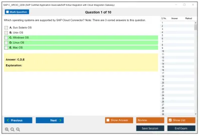 SAP C_ARCIG_2208 SAP Certified Application AssociateSAP Ariba Integration with Cloud Integration Gateway Practice test exam simulator test engine exam Prep practice test questions answers Image 1