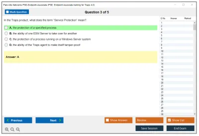 Palo Alto Networks PSE-Endpoint-Associate PSE: Endpoint Associate training for Traps 4.0 Practice test exam simulator test engine exam Prep practice test questions answers Image 3