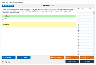 Huawei H13-711_V3.0 HCIA-Big Data V3.0 Practice test exam simulator test engine exam Prep practice test questions answers Image 13
