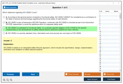 iSQI CTFL-AuT ISTQB Certified Tester Foundation Level - Automotive Software Tester Practice test exam simulator test engine exam Prep practice test questions answers Image 1