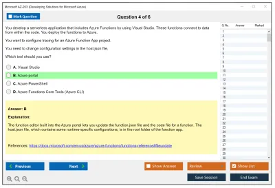 Microsoft AZ-203 Developing Solutions for Microsoft Azure Practice test exam simulator test engine exam Prep practice test questions answers Image 4