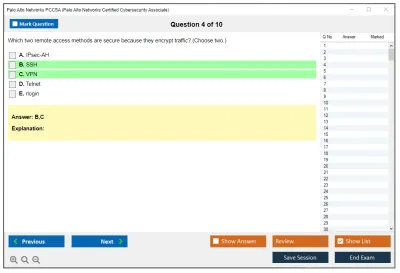 Palo Alto Networks PCCSA Palo Alto Networks Certified Cybersecurity Associate Practice test exam simulator test engine exam Prep practice test questions answers Image 4
