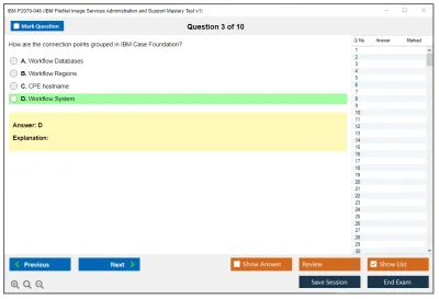 IBM P2070-048 IBM FileNet Image Services Administration and Support Mastery Test v1 Practice test exam simulator test engine exam Prep practice test questions answers Image 3