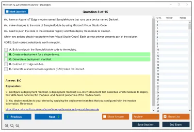 Microsoft AZ-220 Microsoft Azure IoT Developer Practice test exam simulator test engine exam Prep practice test questions answers Image 8