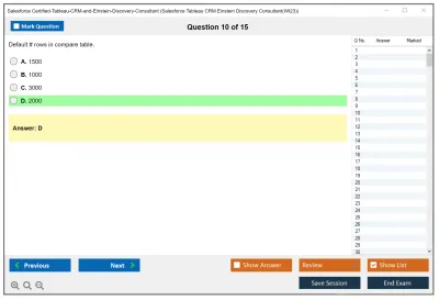 Salesforce Certified-Tableau-CRM-and-Einstein-Discovery-Consultant Salesforce Tableau CRM Einstein Discovery Consultant Practice test exam simulator test engine exam Prep practice test questions answers Image 10