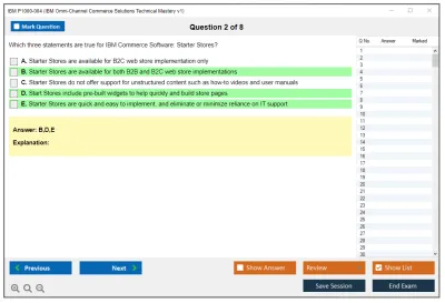 IBM P1000-004 IBM Omni-Channel Commerce Solutions Technical Mastery v1 Practice test exam simulator test engine exam Prep practice test questions answers Image 2