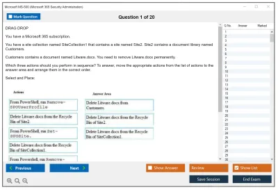 Microsoft MS-500 Microsoft 365 Security Administration Practice test exam simulator test engine exam Prep practice test questions answers Image 1