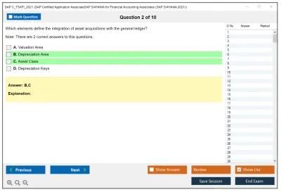 SAP C_TS4FI_2021 SAP Certified Associate - SAP S/4HANA 2021 for Financial Accounting Practice test exam simulator test engine exam Prep practice test questions answers Image 2
