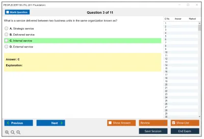 PEOPLECERT 58 ITIL 2011 Foundation Practice test exam simulator test engine exam Prep practice test questions answers Image 3