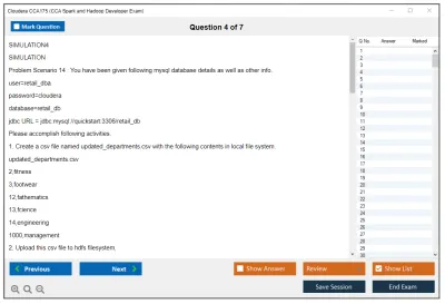 Cloudera CCA175 CCA Spark and Hadoop Developer Exam Practice test exam simulator test engine exam Prep practice test questions answers Image 4