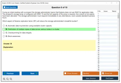 Nutanix NCSE-Core Nutanix Certified Systems Engineer-Core (NCSE-Core) Practice test exam simulator test engine exam Prep practice test questions answers Image 6