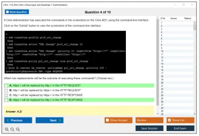 Citrix 1Y0-204 Citrix Virtual Apps and Desktops 7 Administration exam Practice test exam simulator test engine exam Prep practice test questions answers Image 4