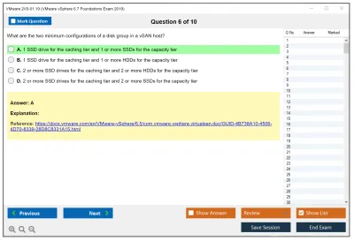 VMware 2V0-01.19 VMware vSphere 6.7 Foundations Exam 2019 Practice test exam simulator test engine exam Prep practice test questions answers Image 6