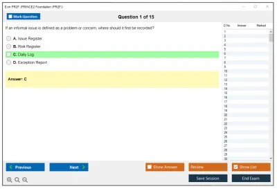 Exin PR2F PRINCE2 Foundation (PR2F) Practice test exam simulator test engine exam Prep practice test questions answers Image 1