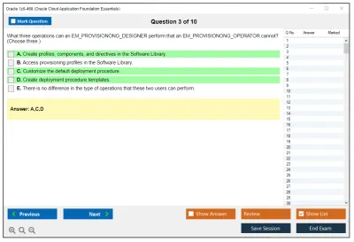 Oracle 1z0-468 Oracle Cloud Application Foundation Essentials Practice test exam simulator test engine exam Prep practice test questions answers Image 3