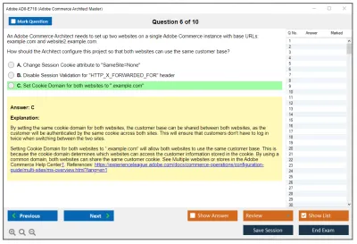 Adobe AD0-E718 Adobe Commerce Architect Master Practice test exam simulator test engine exam Prep practice test questions answers Image 6