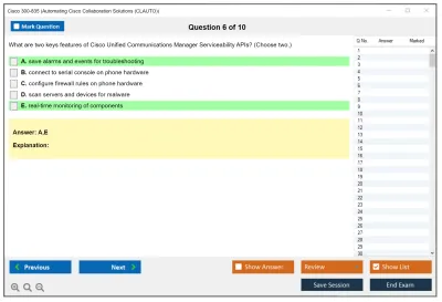 Cisco 300-835 Automating Cisco Collaboration Solutions (CLAUTO) Practice test exam simulator test engine exam Prep practice test questions answers Image 6