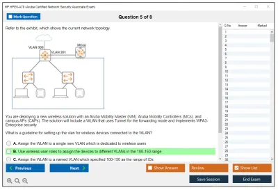 HP HPE6-A78 Aruba Certified Network Security Associate Exam Practice test exam simulator test engine exam Prep practice test questions answers Image 5