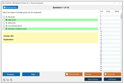 IBM C1000-051 IBM Spectrum Protect V8.1.8 Technical Specialist Practice test exam simulator test engine exam Prep practice test questions answers Image 1