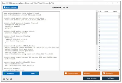 Cisco 300-730 Implementing Secure Solutions with Virtual Private Networks (SVPN) Practice test exam simulator test engine exam Prep practice test questions answers Image 7