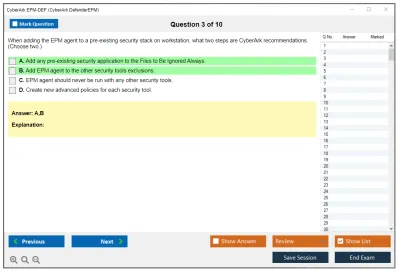 CyberArk EPM-DEF CyberArk Defender - EPM Practice test exam simulator test engine exam Prep practice test questions answers Image 3