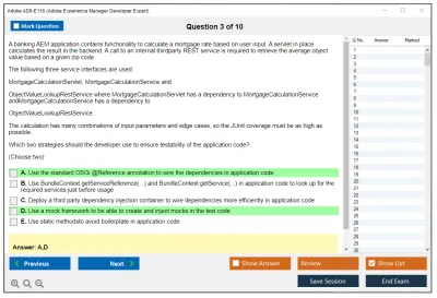 Adobe AD0-E116 Adobe Experience Manager Developer Expert Practice test exam simulator test engine exam Prep practice test questions answers Image 3