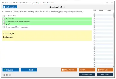 Palo Alto Networks PSE-Cortex Palo Alto Networks System Engineer - Cortex Professional Practice test exam simulator test engine exam Prep practice test questions answers Image 2