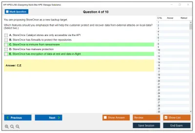 HP HPE0-J58 Designing Multi-Site HPE Storage Solutions Practice test exam simulator test engine exam Prep practice test questions answers Image 4