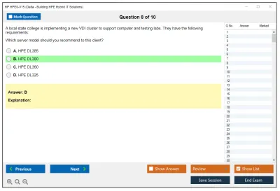 HP HPE0-V15 Delta - Building HPE Hybrid IT Solutions Practice test exam simulator test engine exam Prep practice test questions answers Image 8